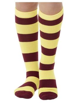 Yellow and Purple Striped Socks Smiffys
