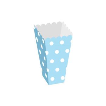Tall Blue Polka Dot Popcorn Boxes