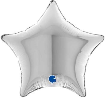 4" Star Foil Balloon - Silver Grabo