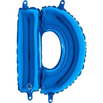 14" Letter D Foil Balloon - Blue Grabo