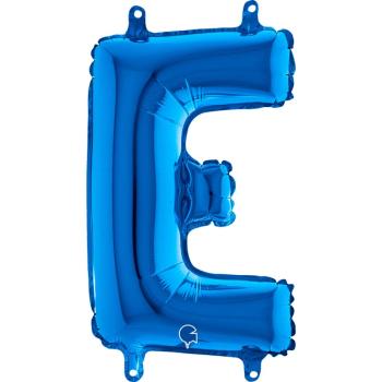 14" Letter E Foil Balloon - Blue Grabo