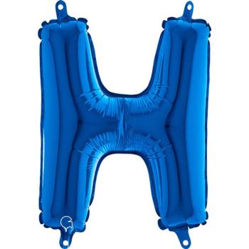 14" Letter H Foil Balloon - Blue