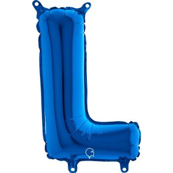14" Letter L Foil Balloon - Blue