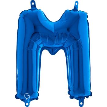 14" Letter M Foil Balloon - Blue Grabo