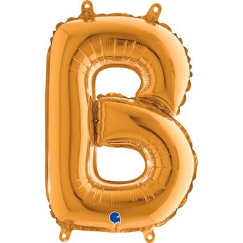 14" Letter B Foil Balloon - Gold