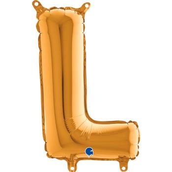 14" Letter L Foil Balloon - Gold