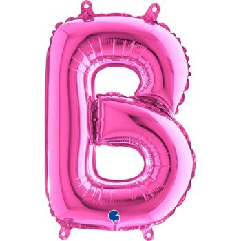 14" Letter B Foil Balloon - Fuchsia Grabo