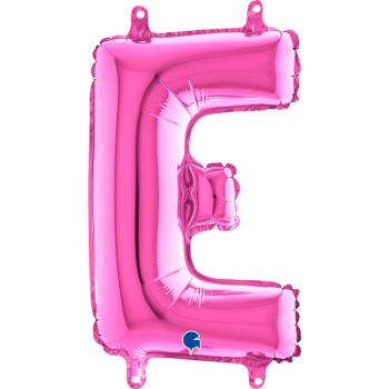 14" Letter E Foil Balloon - Fuchsia