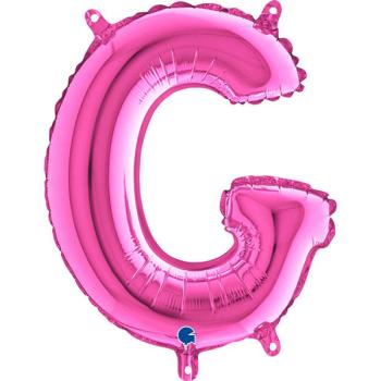 14" Letter G Foil Balloon - Fuchsia Grabo