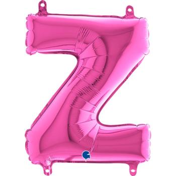 14" Letter Z Foil Balloon - Fuchsia