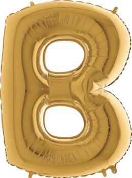 40" Letter B Foil Balloon - Gold Grabo