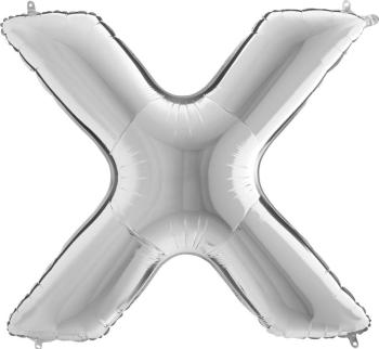 Balão Foil 40" Letra X - Prata