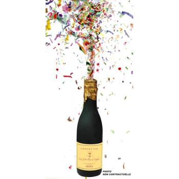 Champagne Bottle Launches Confetti Tim e Puce