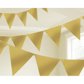 Paper Flags Wreath - Gold