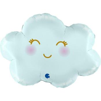 24" Cloud Satin Pastel Blue Foil Balloon