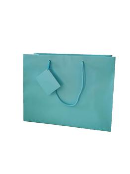 Wide Paper Bag - Sky Blue