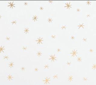 Gold Star Wrapping Paper Roll - White Background XiZ Party Supplies