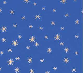 Gold Star Wrapping Paper Roll - Blue Background XiZ Party Supplies