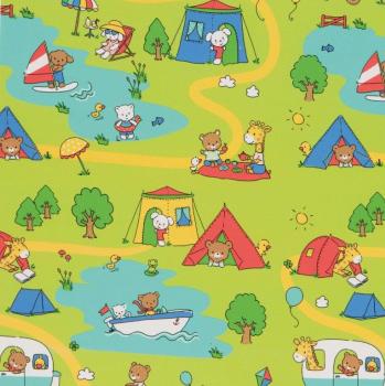 Camping Animals Wrapping Paper Roll