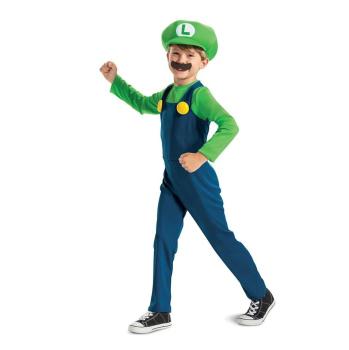 Super Mario Luigi Costume - 4-6 Years