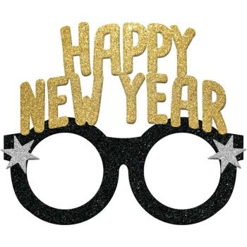Happy New Year Round Glasses Folat
