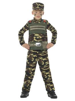Camouflage Military Suit - 10-12 Years Smiffys