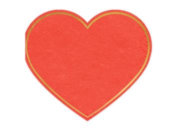 Romantic Heart Napkins - Red PartyDeco