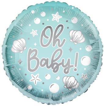 Foil Balloon 18" Oh Baby! Blue