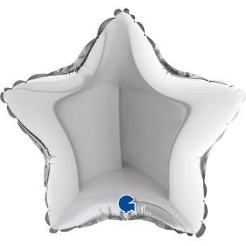 Balão Foil 9" Estrela - Prata