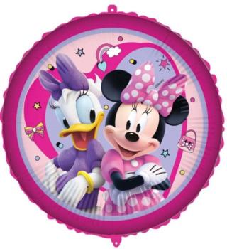 18" Minnie and Daisy Round Foil Balloon with Weight