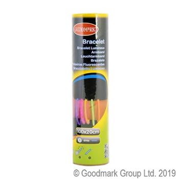 Tube 100 Glow Fluorescent Bracelets Goodmark