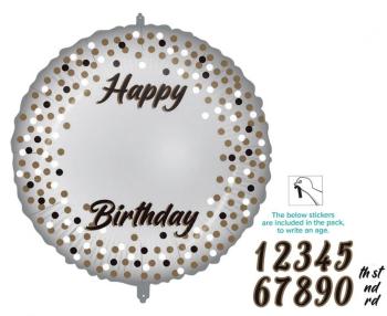 Balão Foil 18" Happy Birthday Personalizável