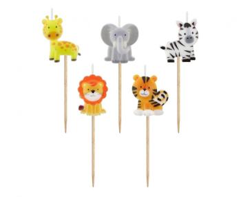 Jungle Figures Birthday Candles