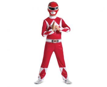 Red Power Rangers Costume - 4-6 Years Disguise
