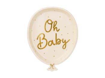 Oh Baby Balloon Plates PartyDeco