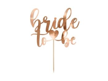 Bride to Be Rose Gold Cake Topper PartyDeco