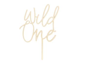 Wild One Wooden Cake Topper PartyDeco
