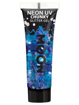 Gel de purpurina UV de neón grueso - Azul Moon