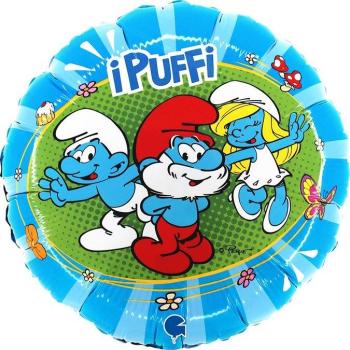 Balão Foil 18" Smurf, Smurfina e Grande Smurf Grabo