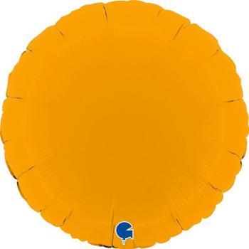 18" Round Matte Foil Balloon - Mustard