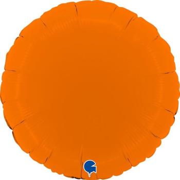 18" Round Matte Foil Balloon - Orange Grabo