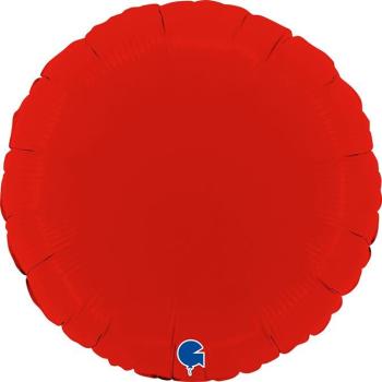 18" Round Matte Foil Balloon - Red