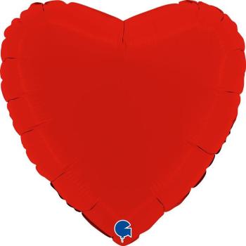 Globo foil 18" Corazón Mate - Rojo Grabo