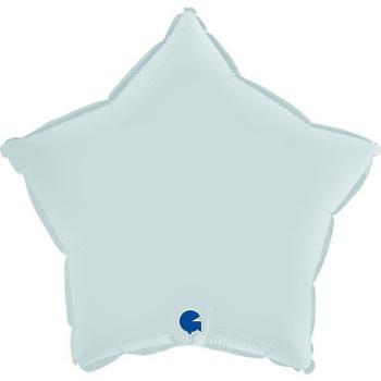 Balão Foil 18" Estrela Satin - Pastel Blue