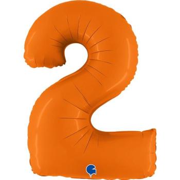 40" Foil Balloon nº 2 - Matte Orange Grabo