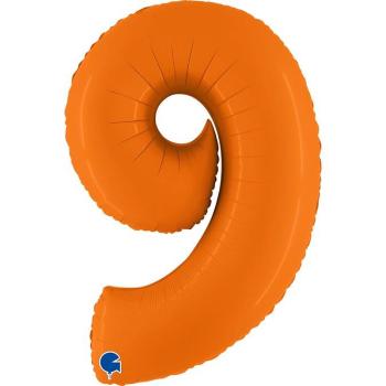 40" Foil Balloon nº 9 - Matte Orange Grabo