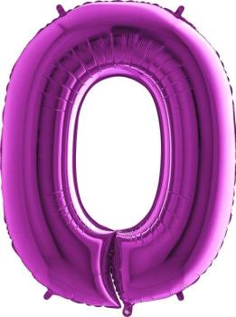 40" Foil Balloon nº 0 - Purple Grabo