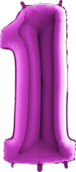 40" Foil Balloon nº 1 - Purple