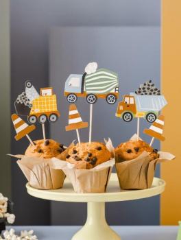 Topper para cupcakes del pequeño constructor PartyDeco