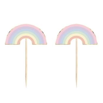 Matte Rainbow CupCake Toppers